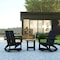 Flash Furniture 2 Modern Black Adirondack Rockers & Side Table JJ-C14709-2-T14001-BK-GG - alternate 1